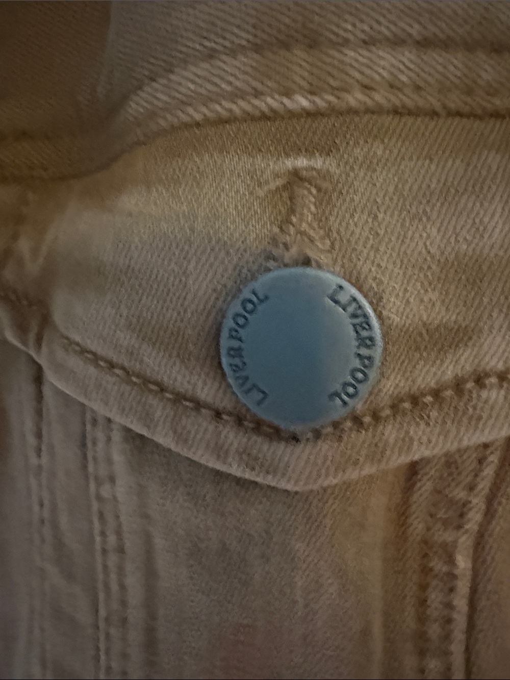 Liverpoot Women's Tan Denim Jacket - Picture 3 of 7